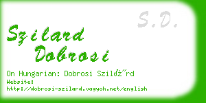 szilard dobrosi business card